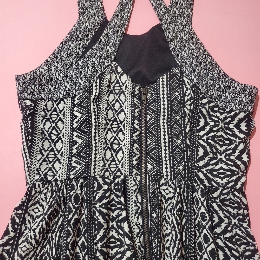 American Eagle Outfitters Black And White Print Summer Dress - Picture 10 of 12